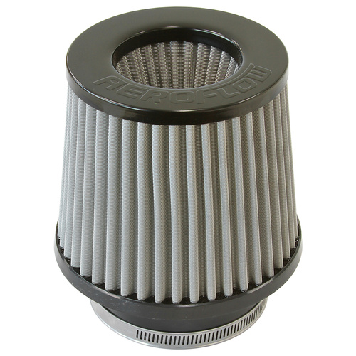 AEROFLOW AF2215-3000 WASHABLE BLACK TOP 3" CLAMP ON POD STAINLESS AIR FILTER