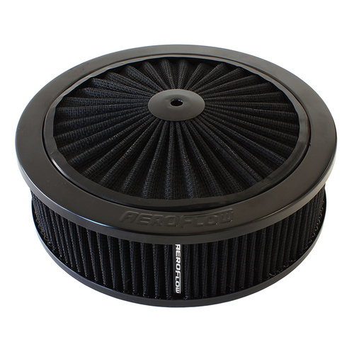 AEROFLOW AF2251-3150 BLACK WASHABLE 9" x 2-3/4" FULL FLOW AIR FILTER ASSEMBLY 