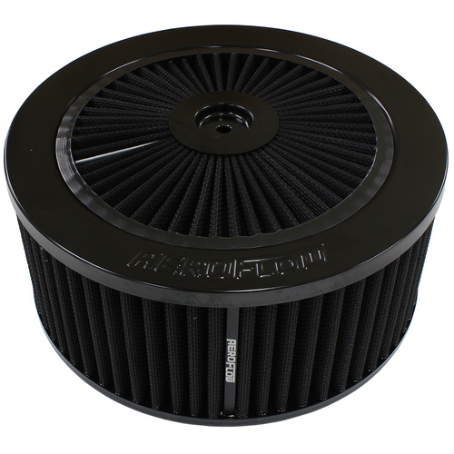 AEROFLOW AF2251-3154 BLACK WASHABLE 9" x 4" FULL FLOW AIR FILTER FOR DOMINATOR