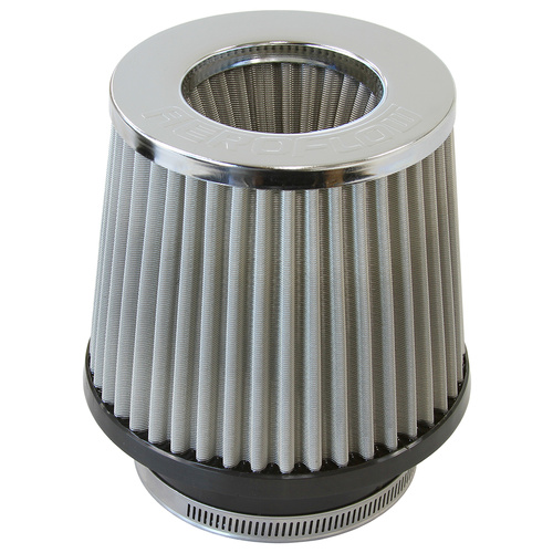 AEROFLOW AF2815-3000 WASHABLE CHROME TOP 3" CLAMP ON POD STAINLESS AIR FILTER