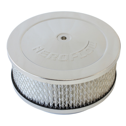 AEROFLOW AF2856-1331 CHROME 6-3/8" x 2-1/2" AIR FILTER ASSEMBLY PAPER ELEMENT