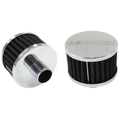 Aeroflow AF2871-1170 Chrome Breather Cap 3" x 2" Push in Style for 1" Grommet