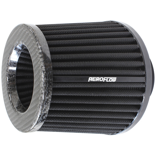 AEROFLOW AF2911-3003 WASHABLE CARBON FIBRE TOP 3" CLAMP ON POD AIR FILTER