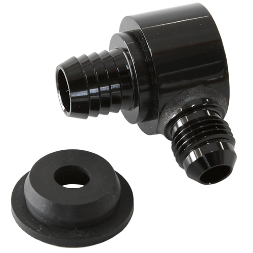 AEROFLOW AF350-00BLK UNIVERSAL BILLET BRAKE BOOSTER VALVE -6AN FITTING BLACK