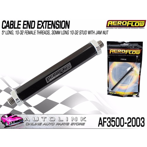 AEROFLOW CABLE END EXTENSION 5" LONG 10-32 FEMALE THREADS ( AF3500-2003 )
