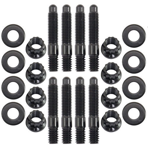 Aeroflow AF37-1500 Rocker Valve Cover Stud Kit 1/4-20" 1.50" Black 12 Point Nuts