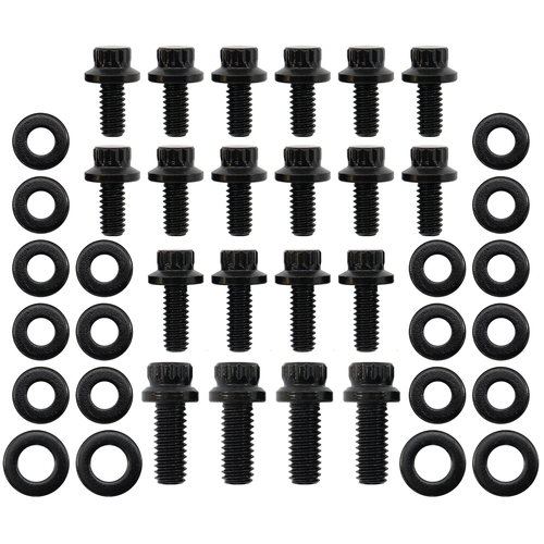 Aeroflow AF37-2365 Oil Sump Pan Bolt Kit for Holden V8 253 308 Black 12 Point