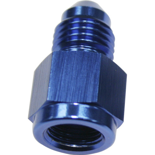 Aeroflow AF370-04 Blue Straight Female NPT to Male AN Adapter 1/8" to -4AN