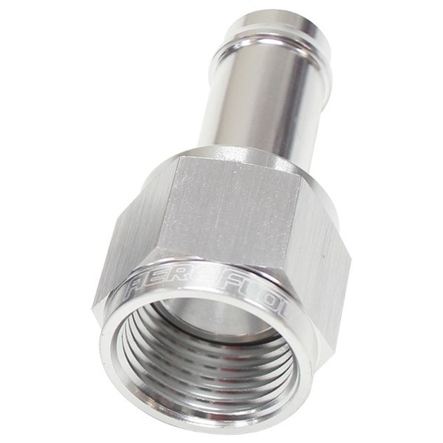 Aeroflow AF411-20S Straight -20AN Female to 1-1/2" or 38mm Silver Male Hose Barb