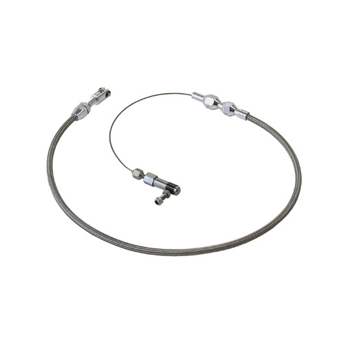 AEROFLOW STAINLESS STEEL THROTTLE CABLE - 24" LENGTH - COMPLETE WITH FITTINGS
