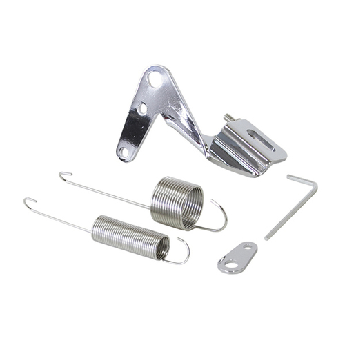 Aeroflow AF42-1104 Stainless Steel Throttle Cable Bracket - Chrome With Return Spring
