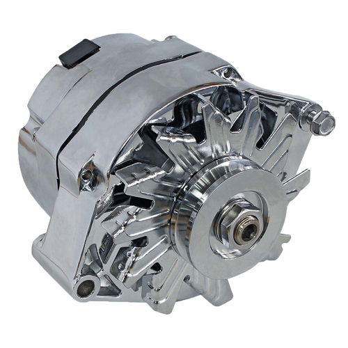 AEROFLOW PERFORMANCE ALTERNATOR CHROME 120AMP 1 WIRE FOR CHEV AF4870-1120