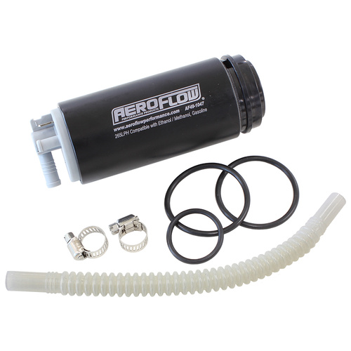 AEROFLOW AF49-1047 E85 HI FLOW ELECTRIC IN TAKE EFI FUEL PUMP 265LPH 40 psi