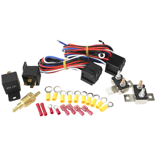 Aeroflow AF49-1048 Universal Electric Dual Fan Replay & Wiring Harness Kit