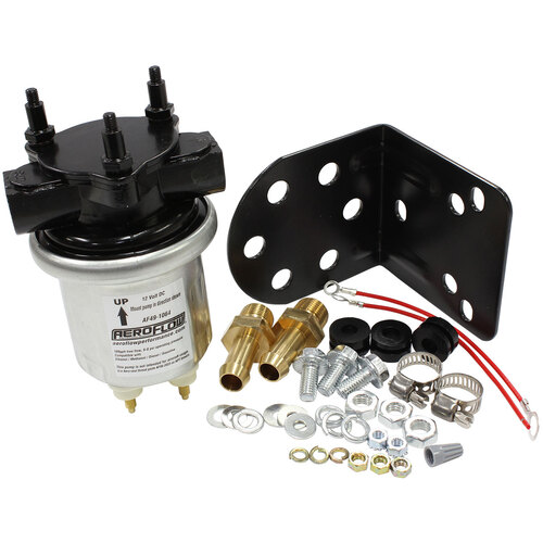Aeroflow AF49-1064 Compact Silver 100 GPH Electric Fuel Pump 6-8 psi 3/8" NPT