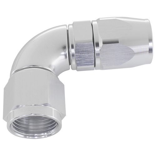 Aeroflow AF573-06DS 570 Series PTFE 90° Hose End -6AN Silver for 200 250 Hose