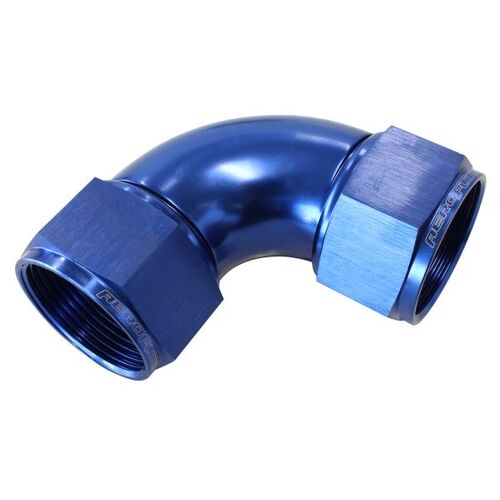 Aeroflow AF583-20 90° Full Flow Female Coupler -20AN Blue Finish