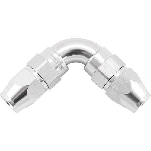 Aeroflow AF593-04-04DS 590 Series PTFE 90° Dual Hose Ends -4AN Silver Finish