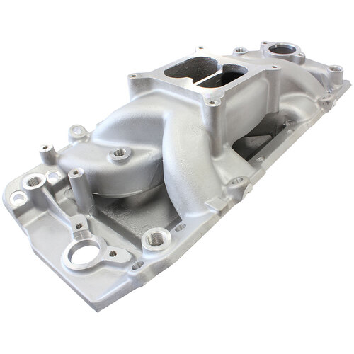 Aeroflow AF6011-1001 Natural Hi Rise Single Plane Intake Manifold for BB Chev V8