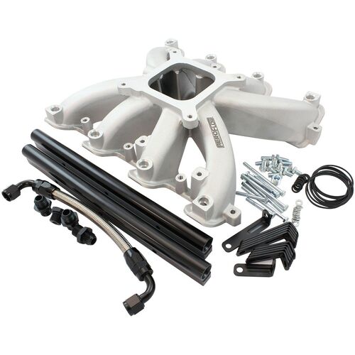 Aeroflow AF6050-5000 LS V8 Cathedral Port EFI Single Plane Intake Manifold Kit