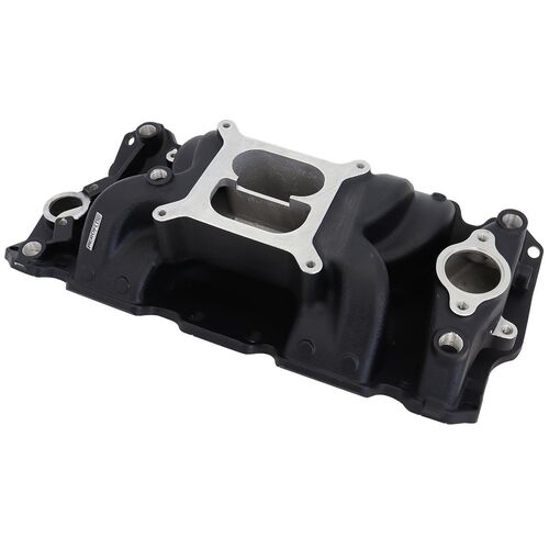 Aeroflow AF6210-1001 Black Air Gap Dual Plane Intake Manifold Non EGR For SBC