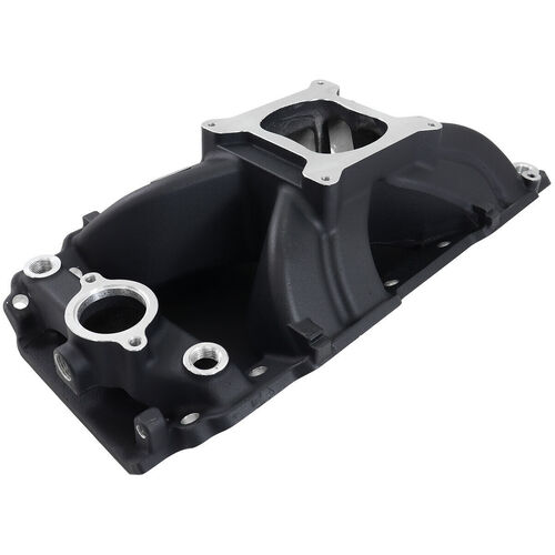 Aeroflow AF6210-1002 Black Hi Rise Single Plane Intake Manifold for BB Chev V8