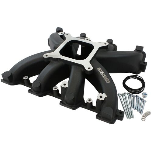 Aeroflow AF6240-6000 Black LS3 V8 Rectangle Carby Street Non EFI Intake Manifold