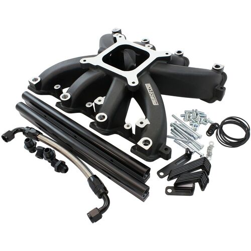 Aeroflow AF6250-6000 Black LS3 V8 Rectangle Street Single EFI Intake Manifold Kit