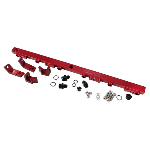 AEROFLOW AF64-2004R FORD 4.0L BA - BF XR6 TURBO BILLET FUEL RAIL KIT RED