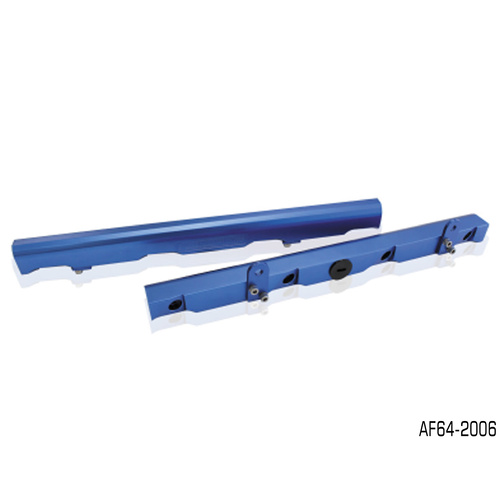 AEROFLOW BILLET EFI FUEL RAIL BLUE FOR HOLDEN GM V8 LS2 & LS3 AF64-2006