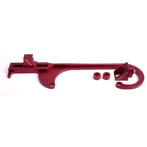 Aeroflow AF64-2026R Billet Throttle Cable Bracket 4150 Style Red - AF64-2031R