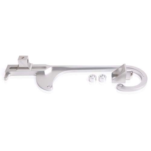 Aeroflow AF64-2026S Billet Throttle Cable Bracket 4150 Style Silver - AF64-2031S