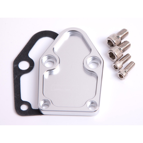 Aeroflow Billet Fuel Pump Block Off Plate for Chev Small Block 307 327 350 V8