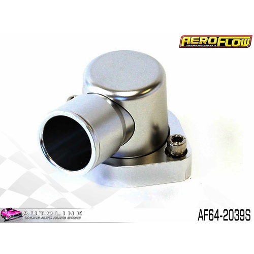 AEROFLOW BILLET 90° THERMOSTAT HOUSING SILVER FOR FORD CLEVELAND V8 AF64-2039S