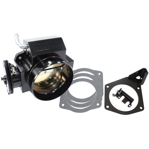 Aeroflow AF64-2072BLK Billet 95mm Throttle Body Black for GM LS Use Std Idle TPS