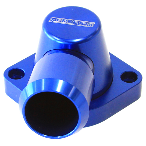 AEROFLOW BILLET SWIVEL THERMOSTAT HOUSING BLUE FOR CHEV V8 LS1 LS2 AF64-2092