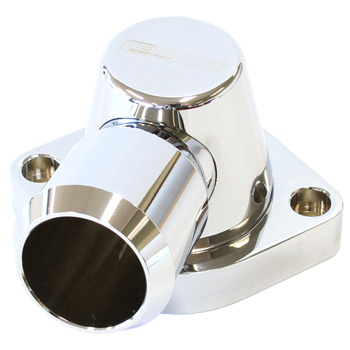 AEROFLOW BILLET SWIVEL THERMOSTAT HOUSING CHROME FOR CHEV V8 LS1 LS2 AF64-2092C