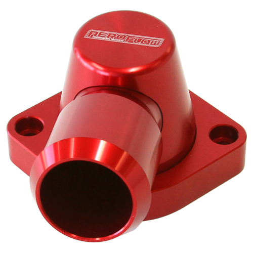 AEROFLOW BILLET SWIVEL THERMOSTAT HOUSING RED FOR CHEV V8 LS1 LS2 AF64-2092R 