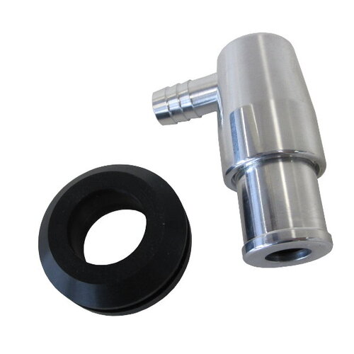AEROFLOW AF64-2106 BILLET PCV VALVE WITH 3/8" BARB POLISHED FINISH INC GROMMETS