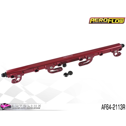AEROFLOW BILLET FUEL RAIL KIT RED FOR FORD FG 4.0L XR6 TURBO F6 F6E AF64-2113R