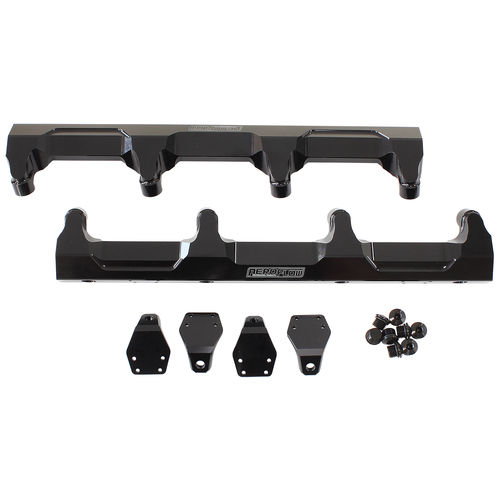Aeroflow AF64-2124BLK Black Billet Fuel Rail for Holden GM V8 LSA Supercharged