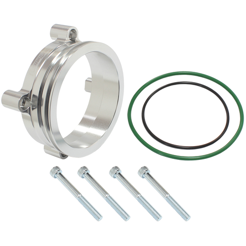 Aeroflow AF64-2138 Bosch DBW Adapter Silver for 74mm Bosch DBW & 3" Clamp