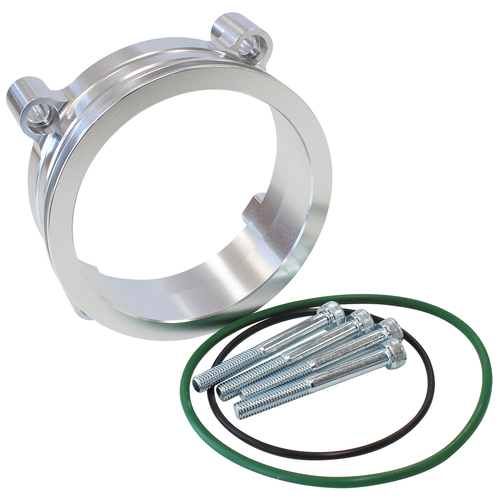 Aeroflow AF64-2139 Bosch DBW Adapter Silver for 82mm Bosch DBW & 3-1/2" Clamp
