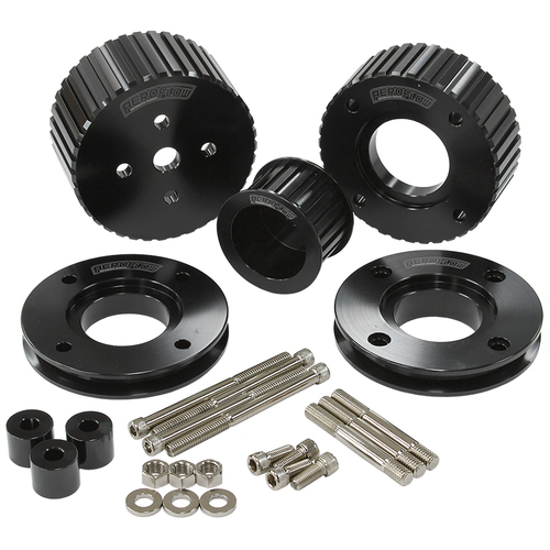 AEROFLOW GILMER DRIVE PULLEY KIT BLACK FOR HOLDEN VN - VS V8 5.0L EFI AF64-3006