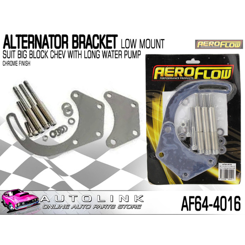 AEROFLOW AF64-4016 LOW MOUNT ALTERNATOR BRACKET FOR BIG BLOCK CHEV LONG PUMP