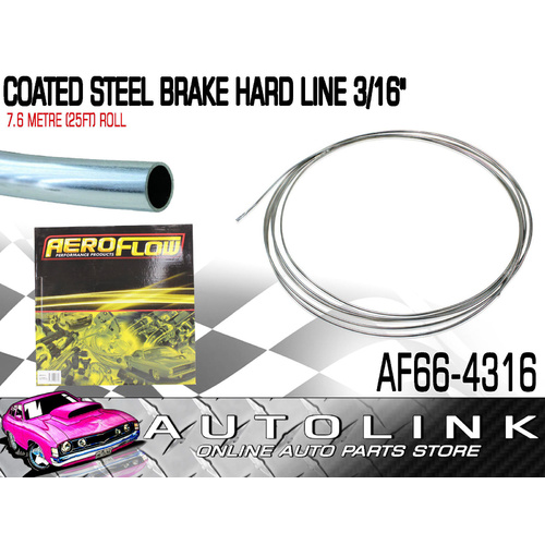 AEROFLOW AF66-4316 BRAKE HARD LINE STEEL 3/16 " DIA - 25FT 7.6 METRE LENGTH ROLL