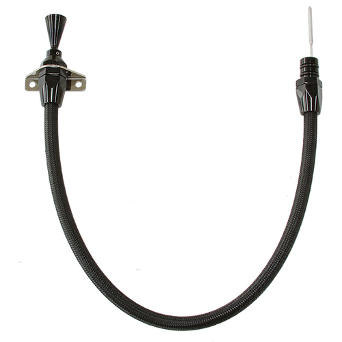 Aeroflow AF72-2500BLK Black Transmission Firewall Mount Dipstick Turbo 350 400