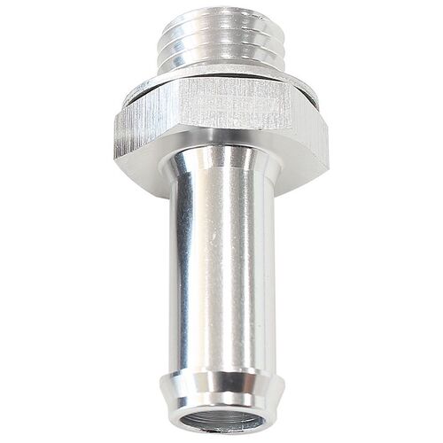 AEROFLOW AF734-00S METRIC BARB ADAPTER M18 X 1.5mm TO 3/8" SILVER FINISH