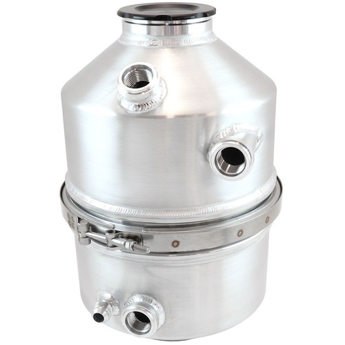 Aeroflow AF77-1053 Dry Sump Tank 11.3 L Raw Aluminium 16" Height x 9" Diameter