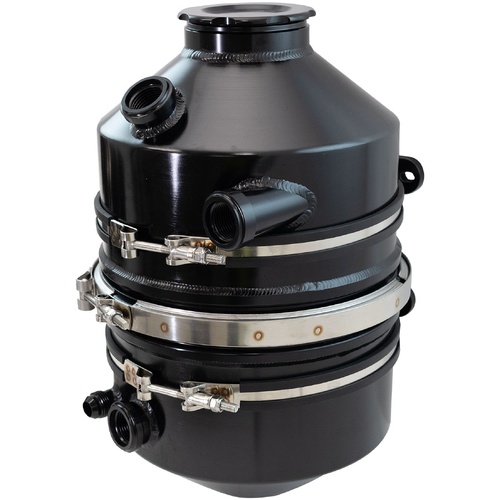 Aeroflow AF77-1053BLK Dry Sump Tank 11.3 L Black Aluminium 16" Height x 9" Dia